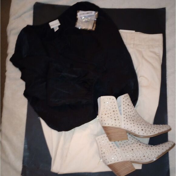 🆕🌟High-Rise Pleat Front Straight Chino Pants - A New Day, Sz 17 - Picture 6 of 6